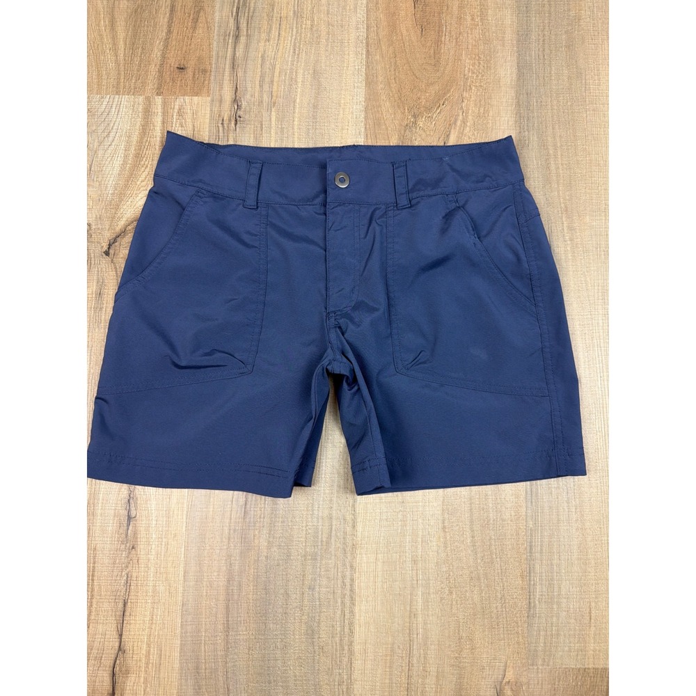 Columbia Womens Kestrel Trail Stretch Shorts Navy Blue Omni-Shield XK0781 Size 8